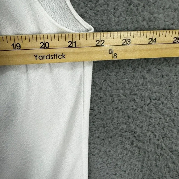 Banana Republic top womens medium ivory ruched drawstring shoulder neutral - Picture 5 of 8